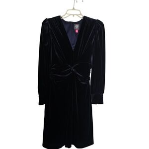 Vince Camuto Midnight Blue Velvet Dress
